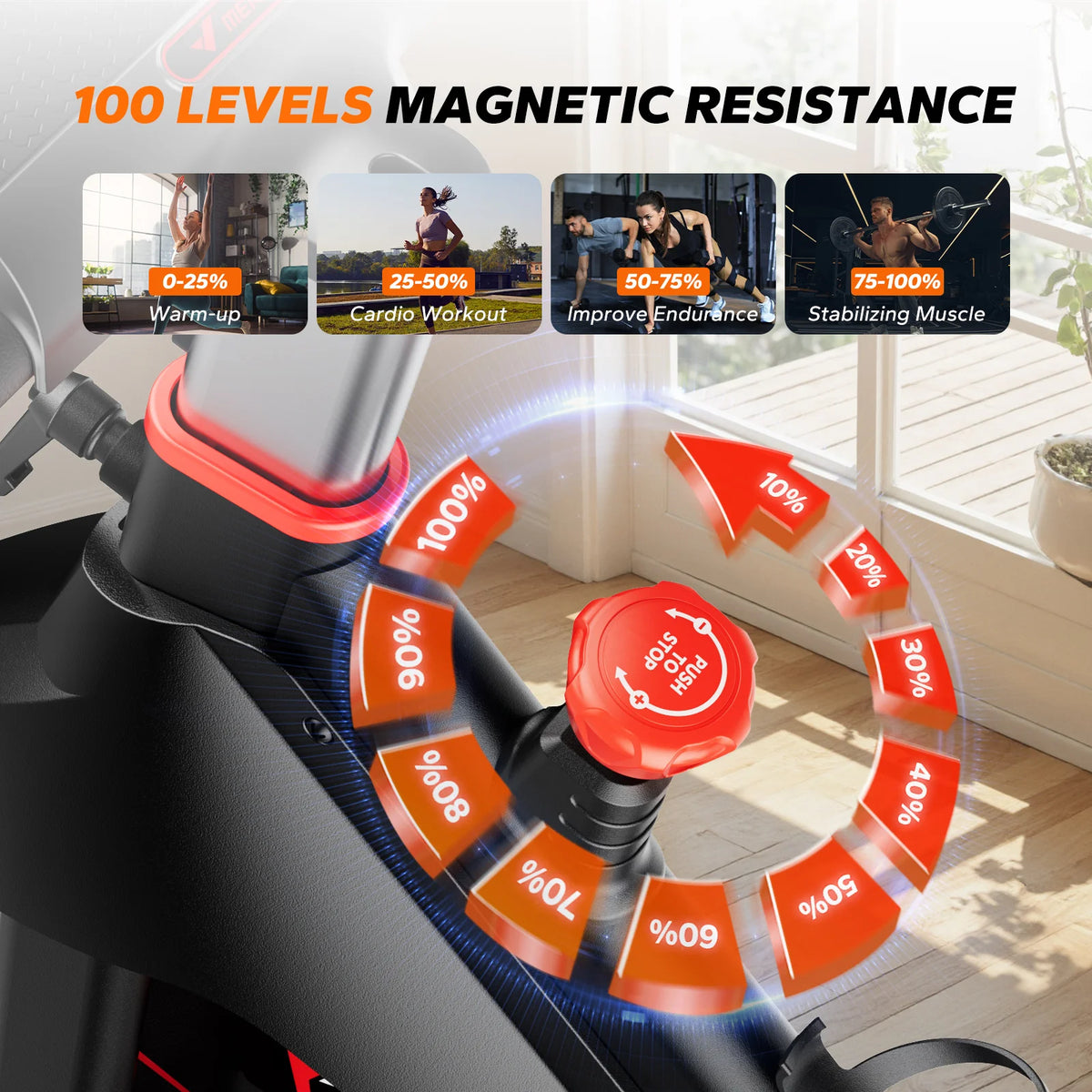 Merach Indoor Cycling Bike With Magnetic Resistance and App Control