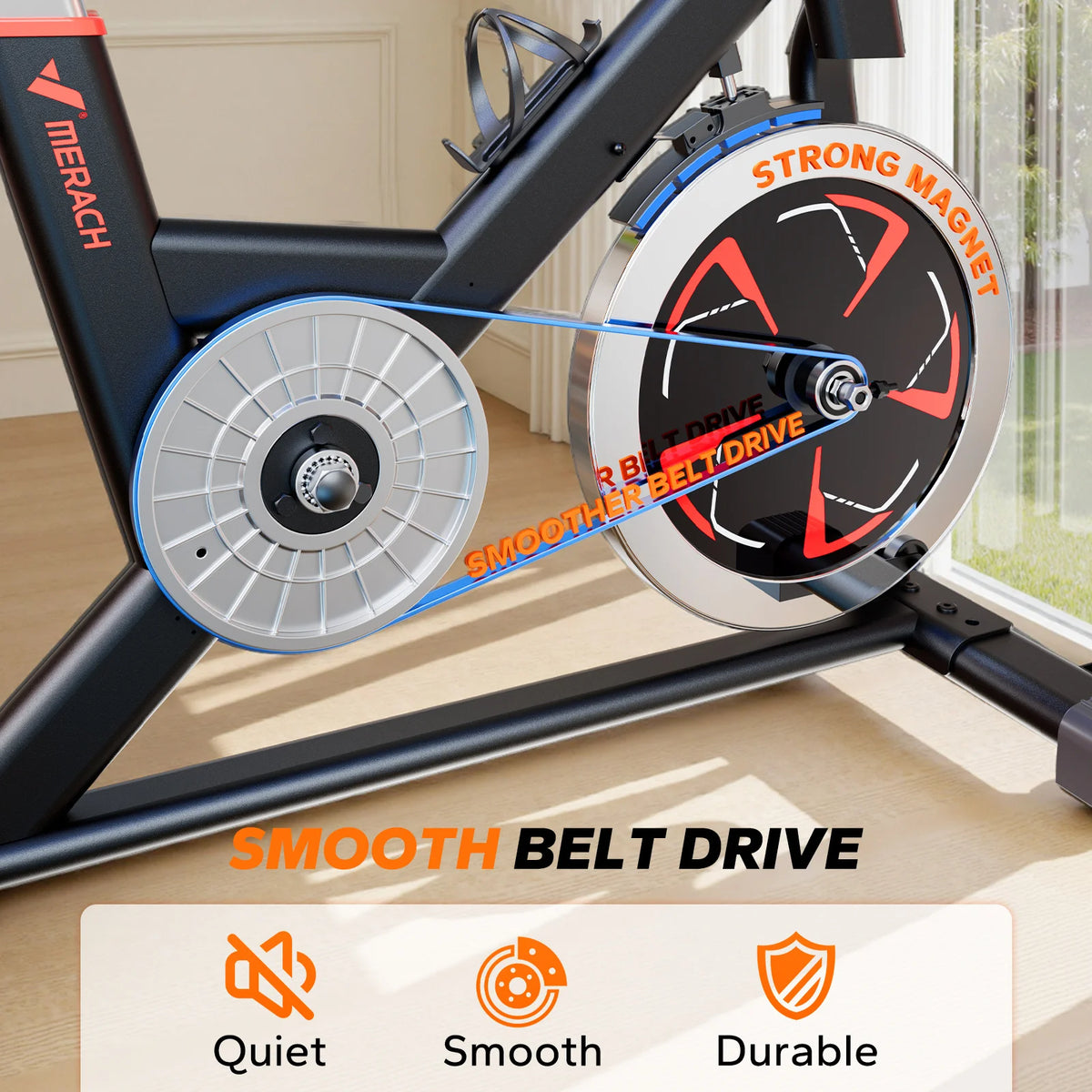 Merach Indoor Cycling Bike With Magnetic Resistance and App Control