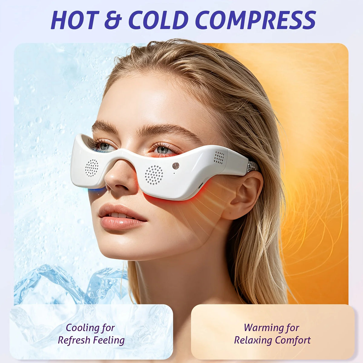 Jitesy LED Eye Massager With Hot Cold Light Therapy