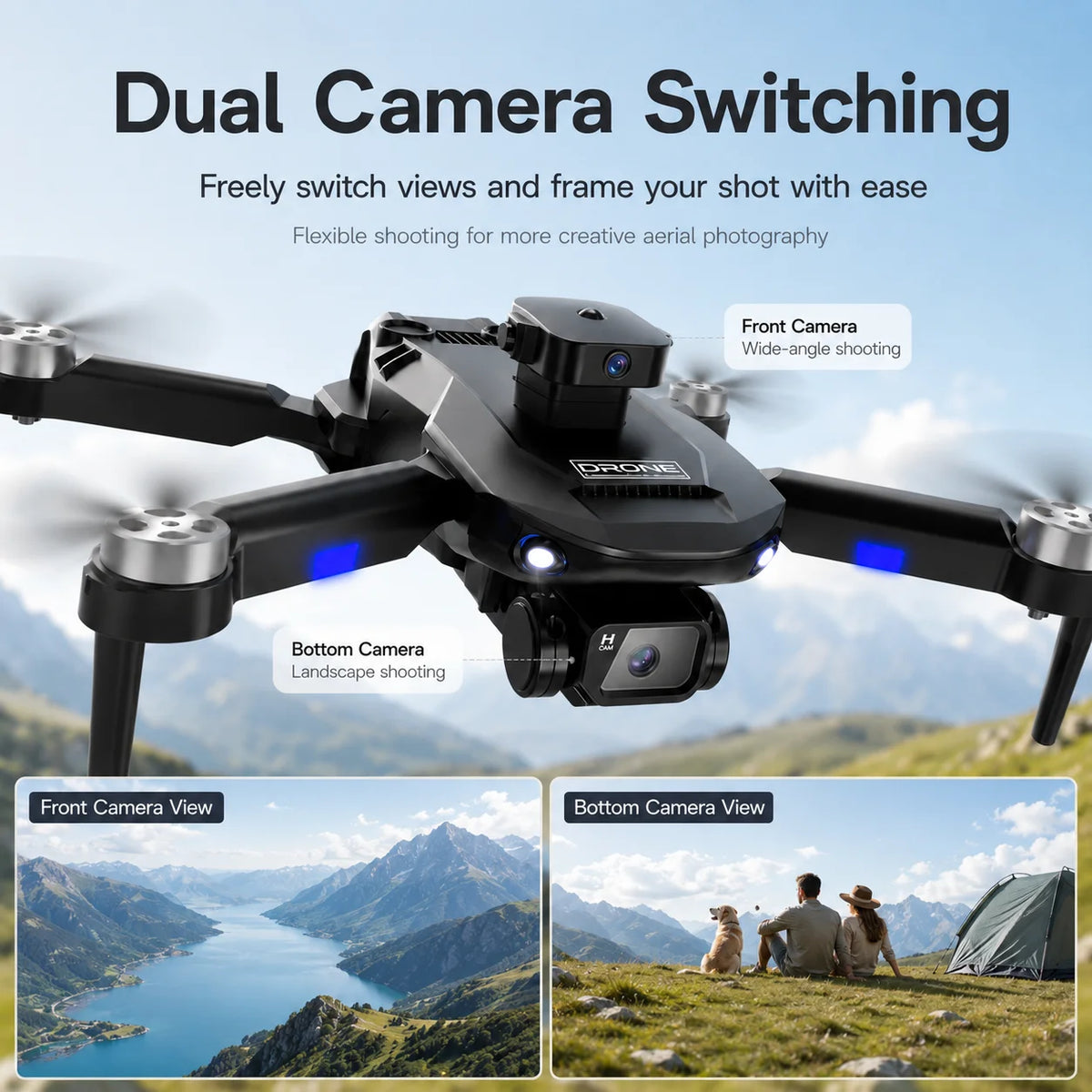 ZNLYRION Brushless Drone Featuring 4K Dual Camera And Obstacle Avoidance