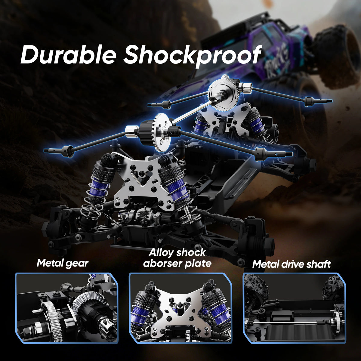JIUSI PT14R Brushless 4WD Remote Control Off Road Car