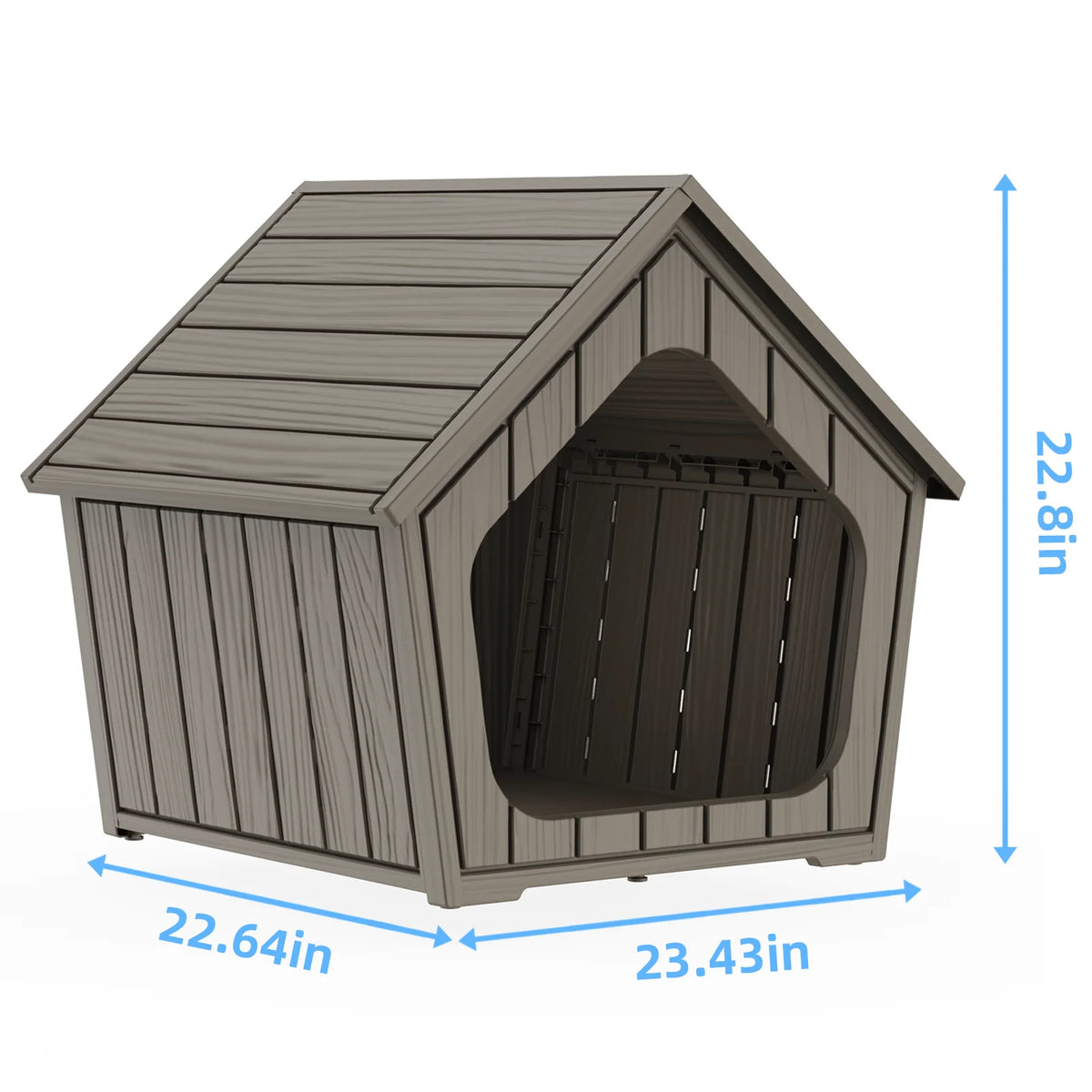 Waterproof Gable Roof Plastic Pet House Outdoor Dog Shelter