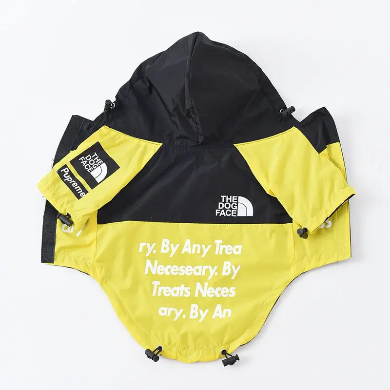 Waterproof Reflective Hooded Dog Raincoat Outdoor Protective Jacket