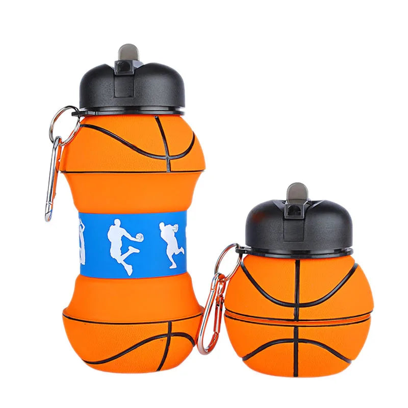 Kids Foldable Sports Water Bottle Leakproof Portable Backpack Cup