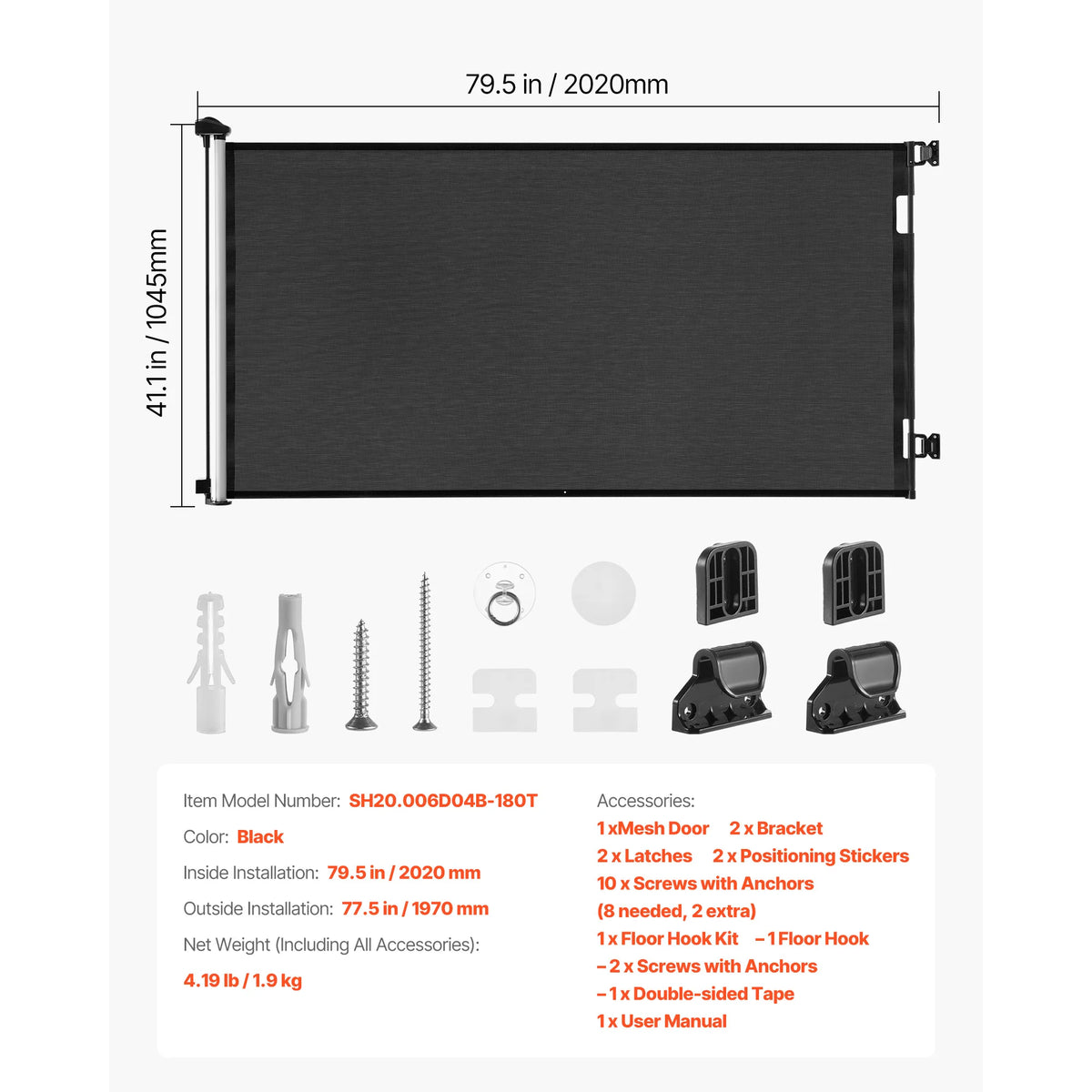 SucceBuy Retractable Baby Gate With Security Lock And Safe Mesh
