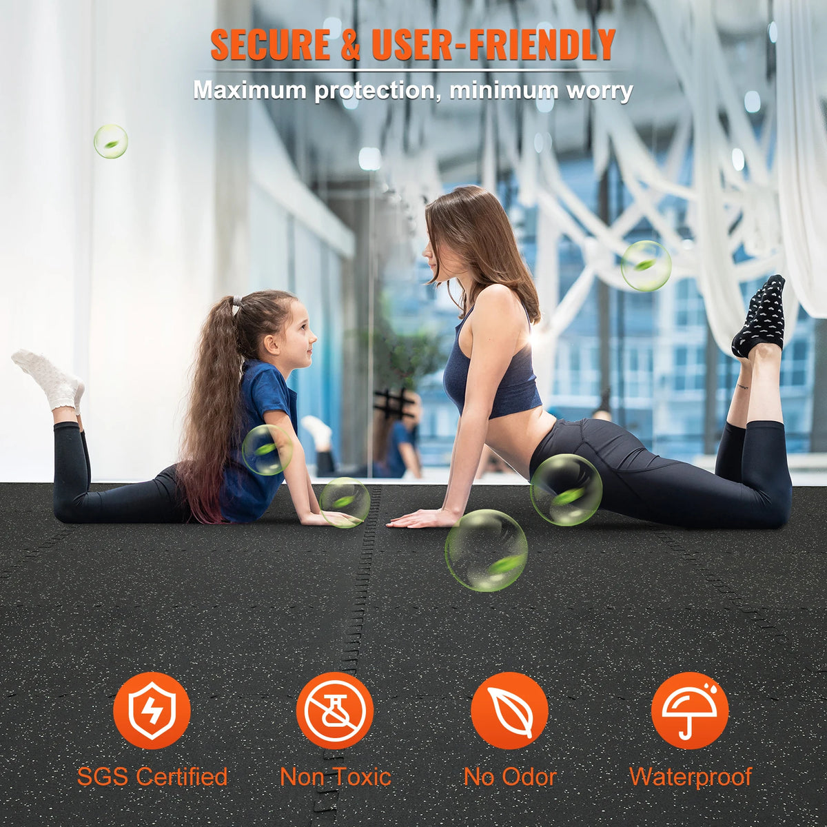 SucceBuy Waterproof Interlocking Eva Foam Rubber Gym Exercise Mats