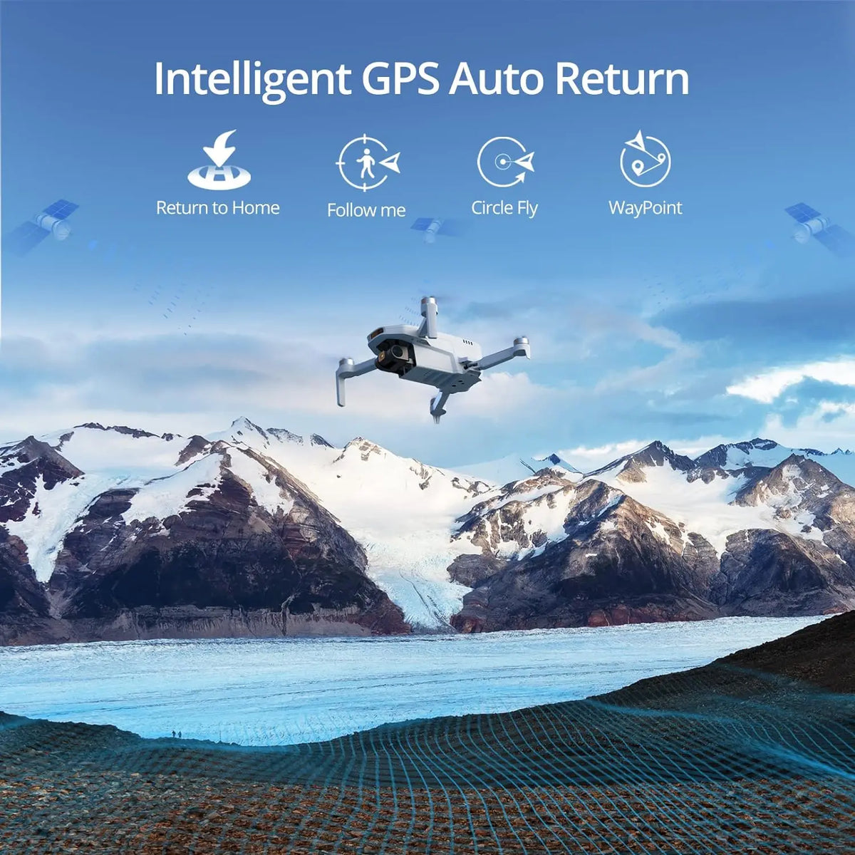 Potensic 4K GPS Drone Single Axis Gimbal Under 249g
