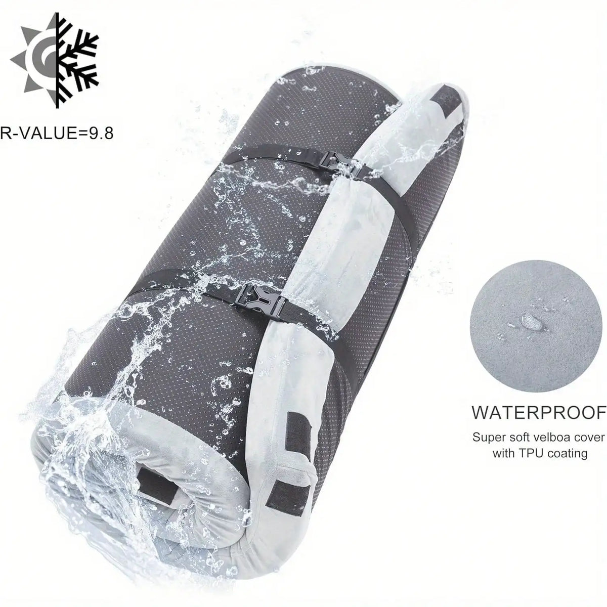 Waterproof Roll Up Memory Foam Camping And Travel Pad
