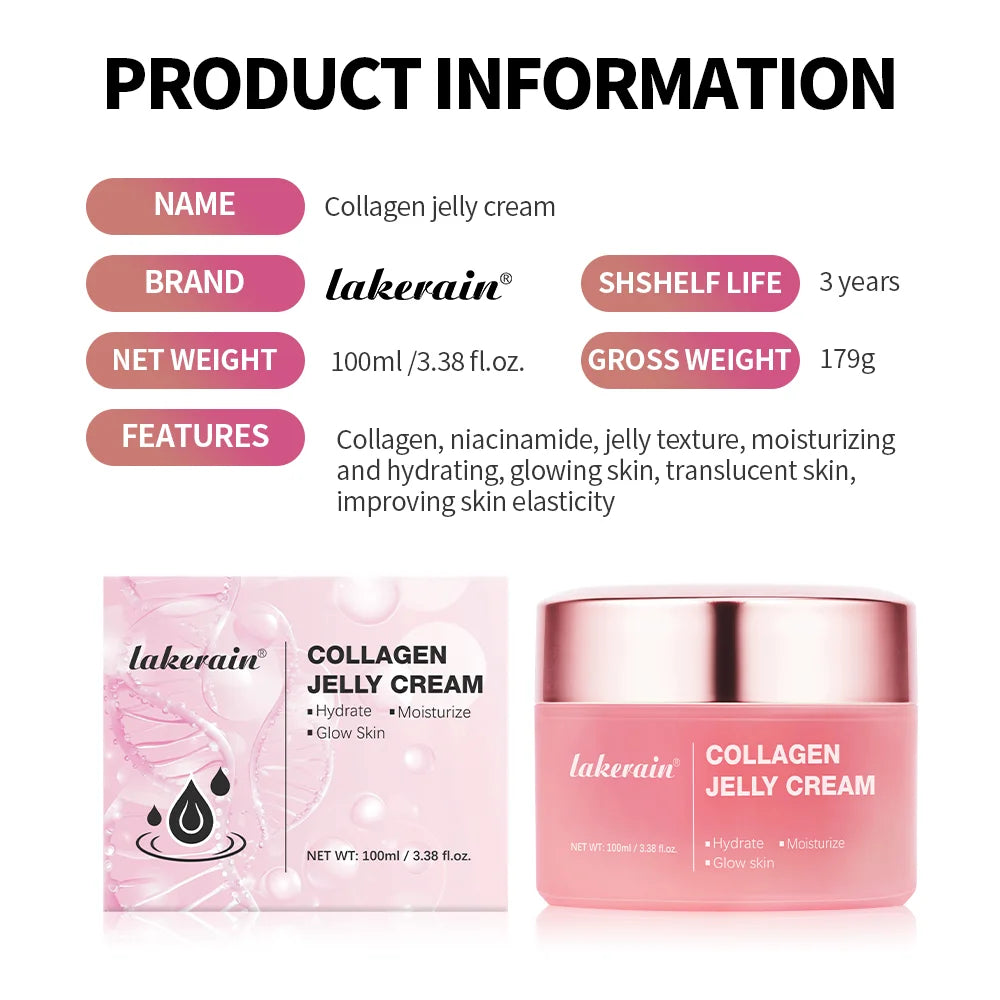 Lakerain Collagen Jelly Face Cream For Hydrating Nourishing Skin Care