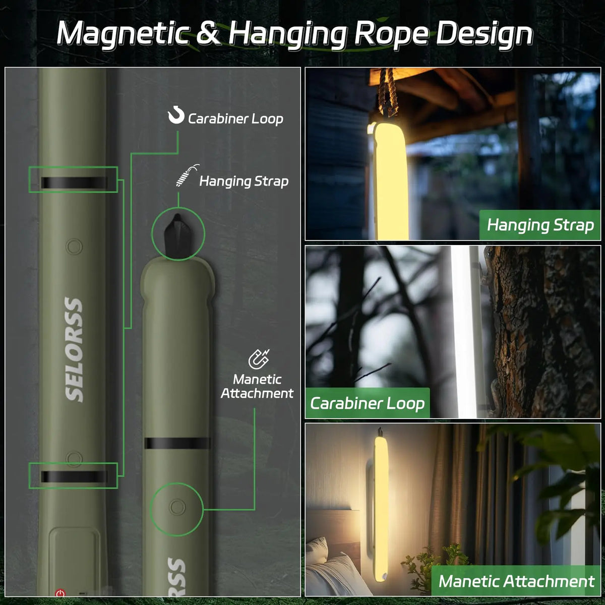 Rechargeable Inflatable Camping Lantern For Outdoor Hiking And Emergency
