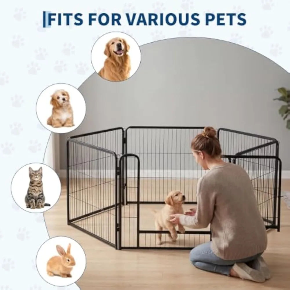 Garvee Heavy Duty Foldable Dog Playpen With Secure Door