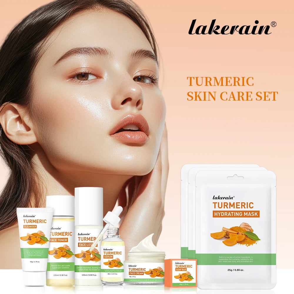 Lakerain Turmeric Skincare Set For Brightening And Nourishing Skin