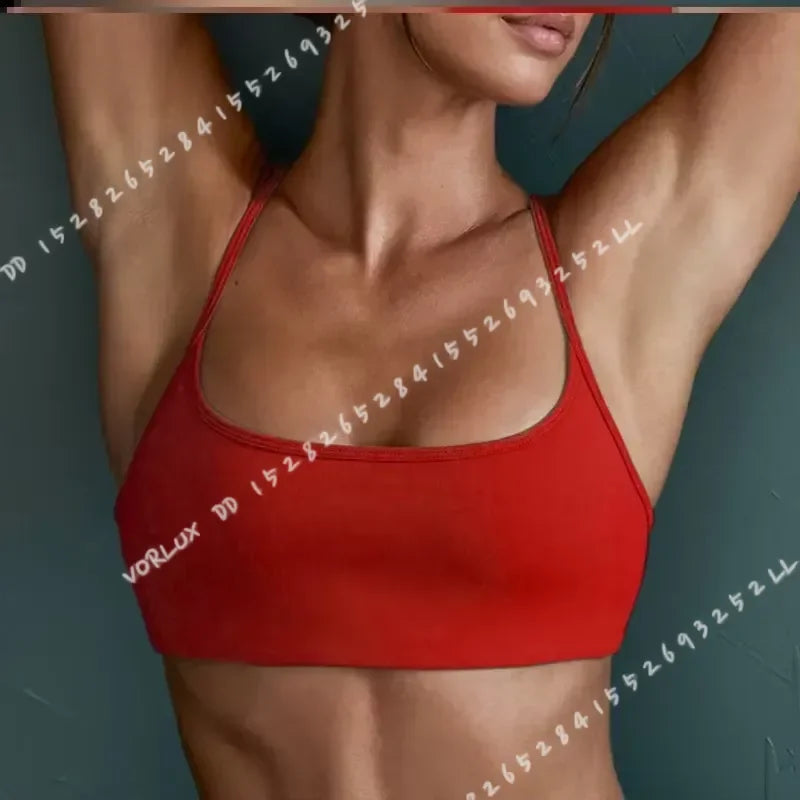 Womens Cross Back Shockproof Sports Bra For Gym And Yoga