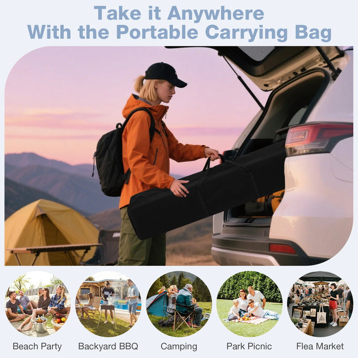 Homasis Pop Up Canopy Tent With Carry Bag And Accessories