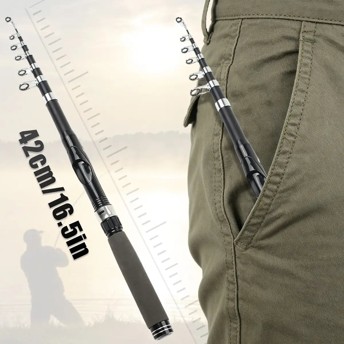 Telescopic Fishing Rod And Reel Combo Kit For Anglers