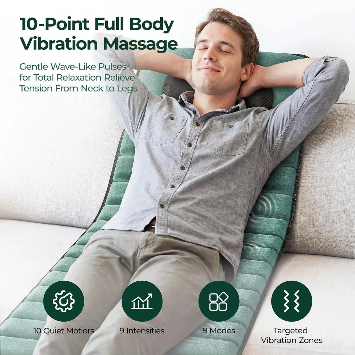 HOMEMASSA Full Body Vibration Massage Pad For Muscle Relaxation
