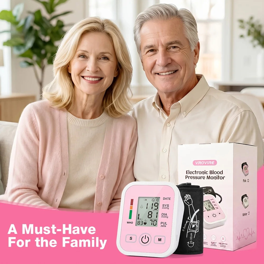 Automatic Upper Arm Blood Pressure Monitor With Heart Rate Memory