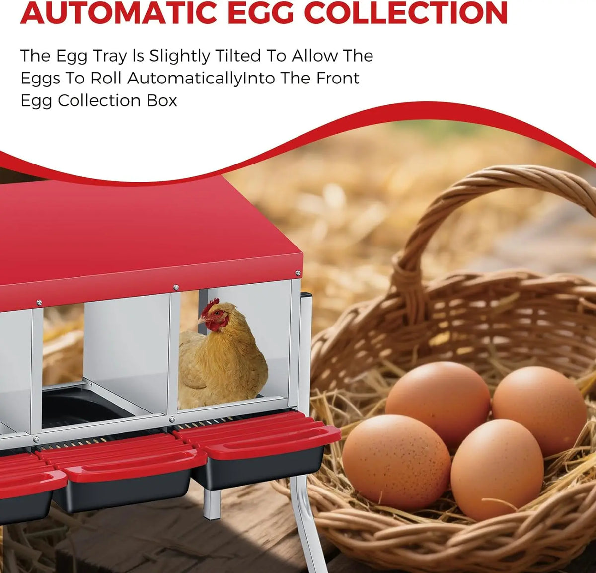 Twister.Ck Automatic Rollout Egg Collection Chicken Nesting Box