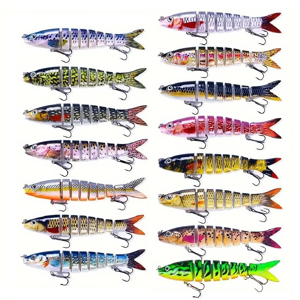 Multi Jointed Hard Topwater Bass Swimbaits Fishing Lure Set
