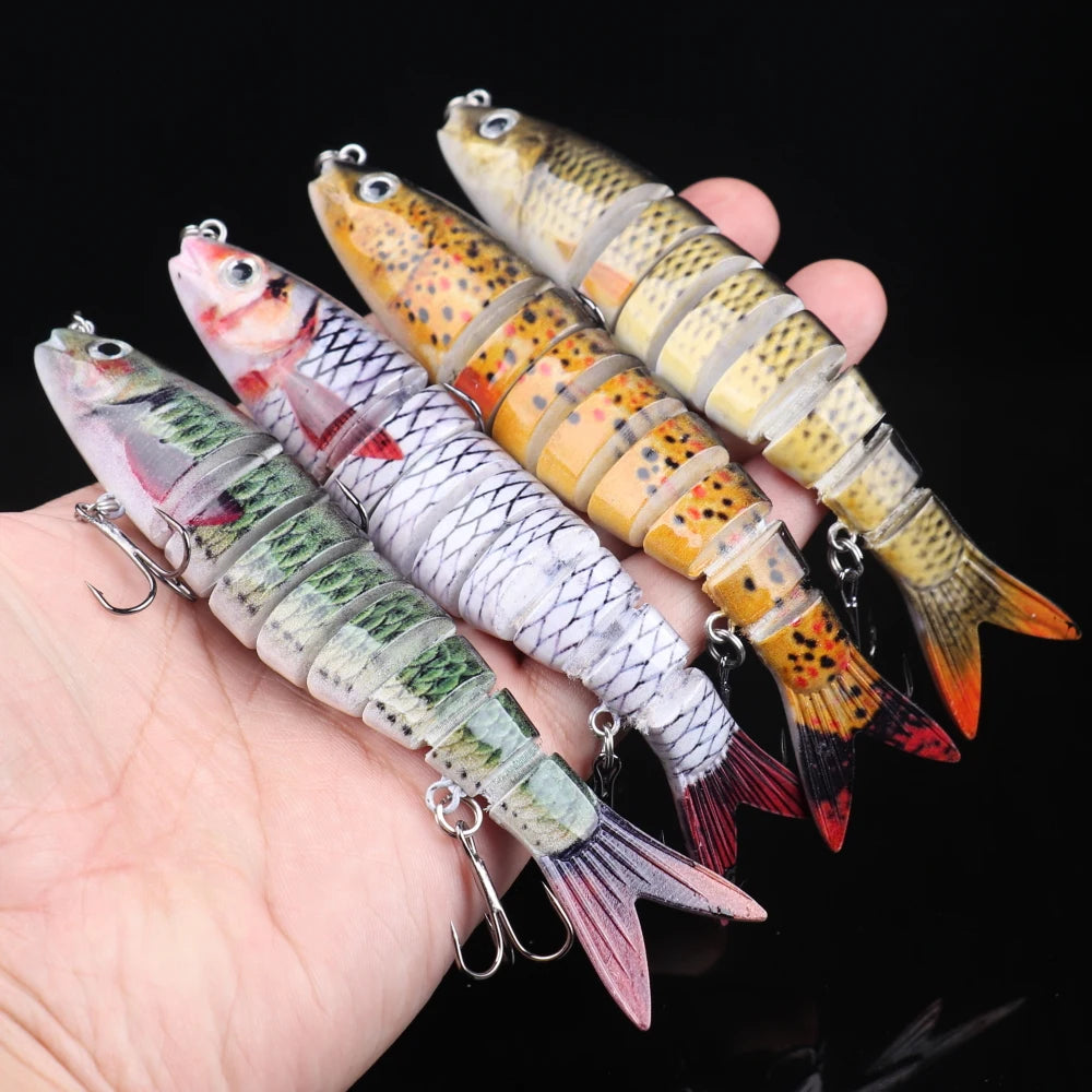 Multi Jointed Hard Topwater Bass Swimbaits Fishing Lure Set