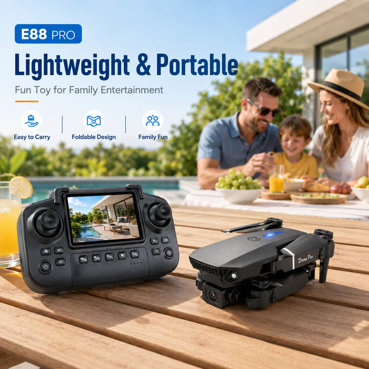 ZNLYRION Foldable FPV Drone With Dual Camera And Remote Control