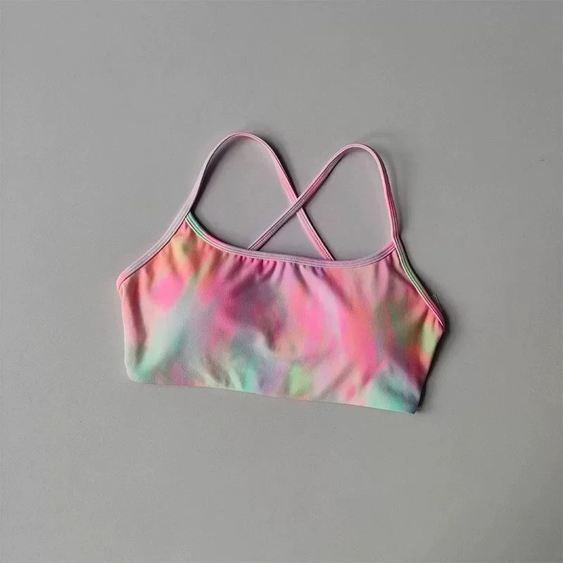 Womens Cross Back Shockproof Sports Bra For Gym And Yoga