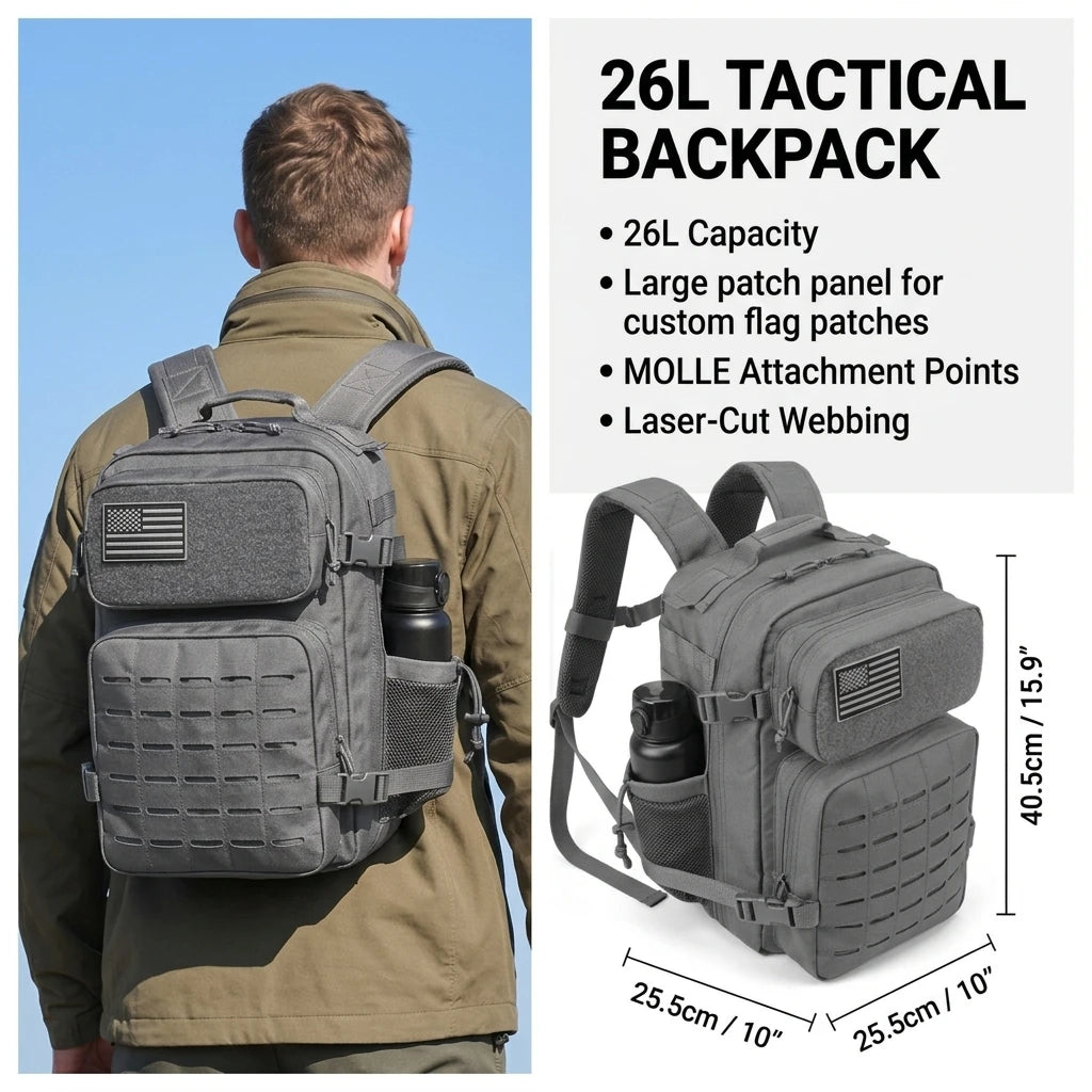 ReFire Gear Tactical Backpack With Molle System And Dual Cup Holder