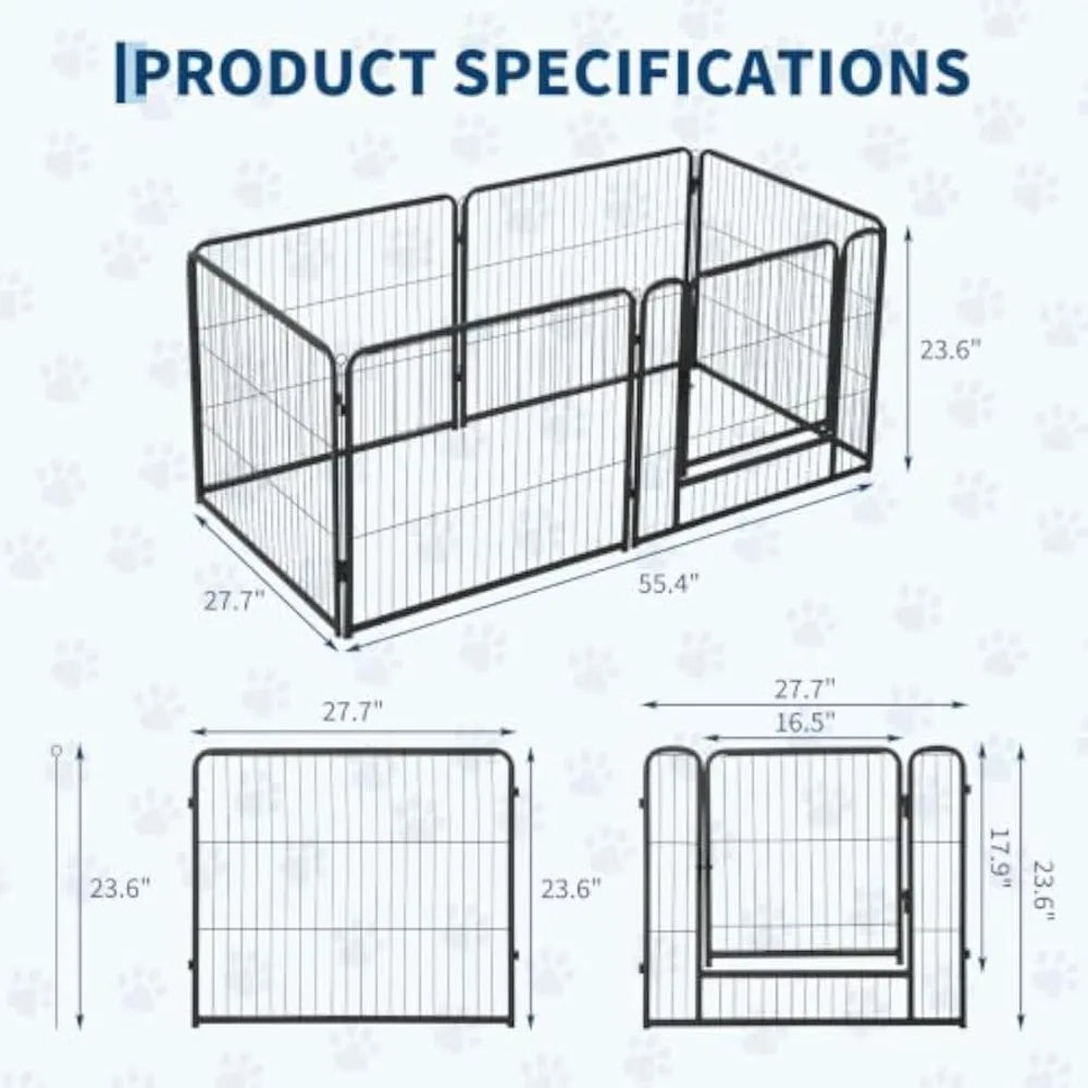 Garvee Heavy Duty Foldable Dog Playpen With Secure Door