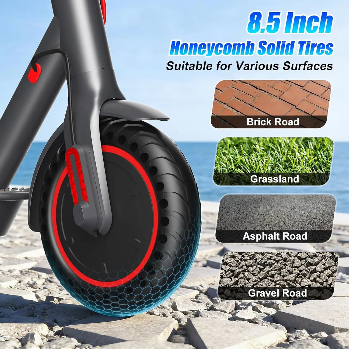 OBX 350W Foldable Adult Electric Scooter With Convenient App Control
