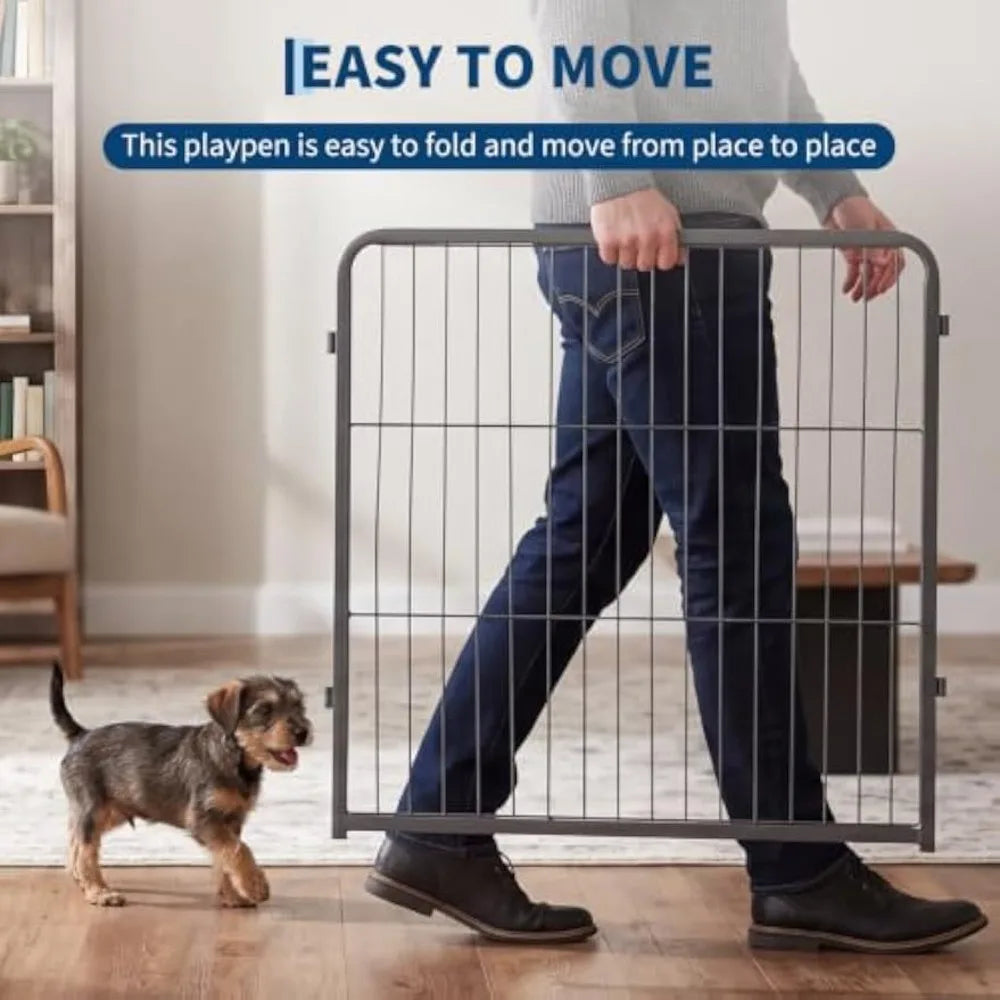 Garvee Heavy Duty Foldable Dog Playpen With Secure Door