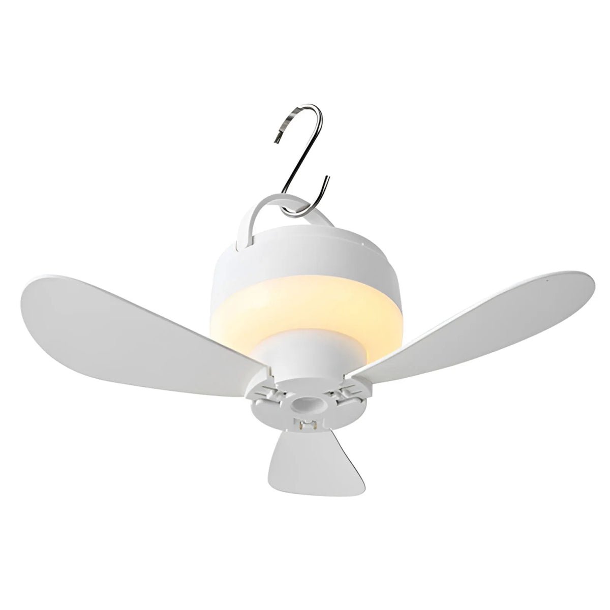 Rechargeable Portable Ceiling Fan With Led Lighting For Outdoor Use