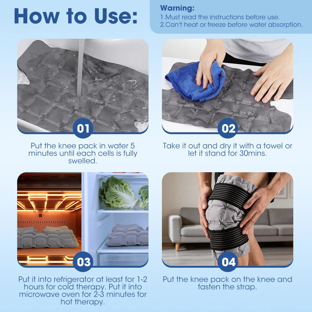 Hailicare Reusable Hot And Cold Knee Ice Pack Wrap