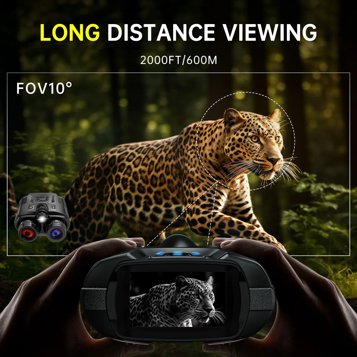 DIYIMIN Night Vision Binoculars With 4K Infrared And 8X Zoom