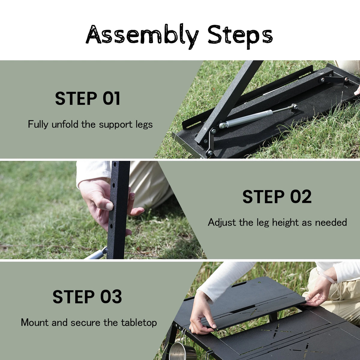 Pakicetus Portable Folding Camping Table For Outdoor Leisure