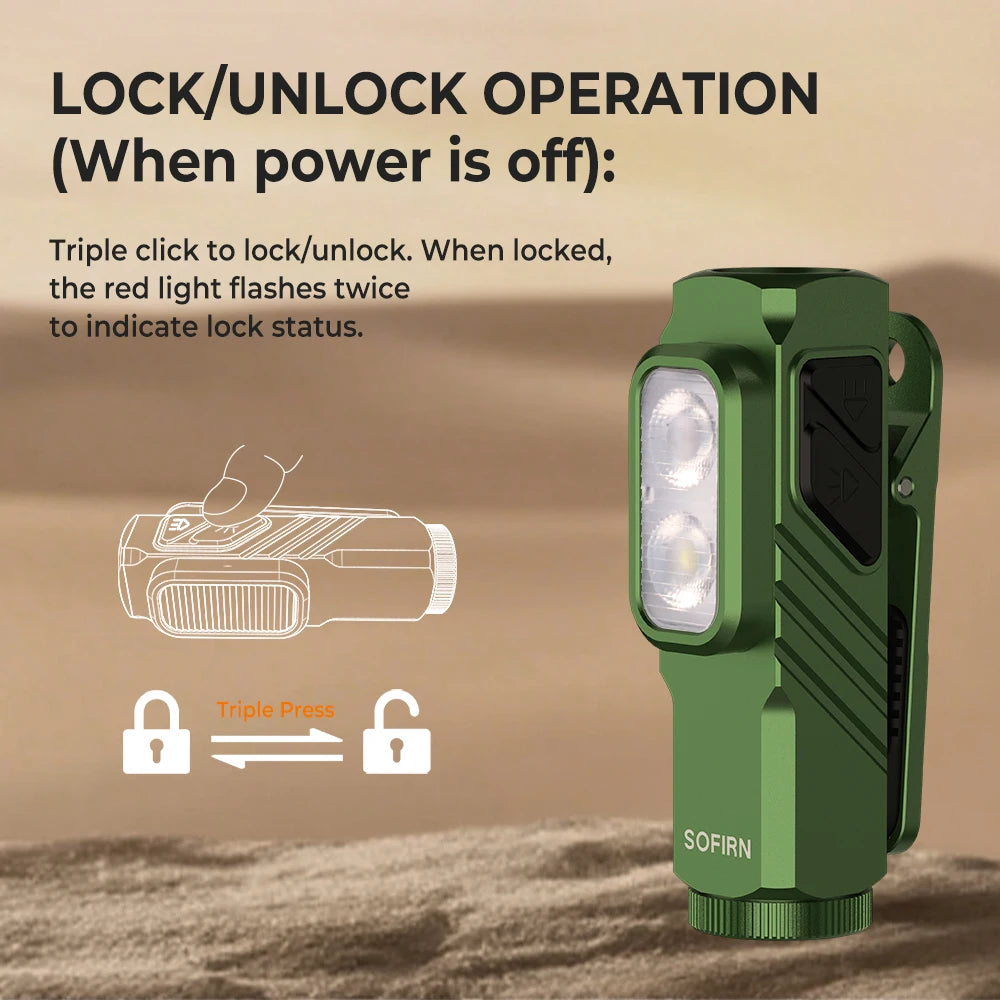 Sofirn ST10 Rechargeable LED Flashlight With Magnetic Tail