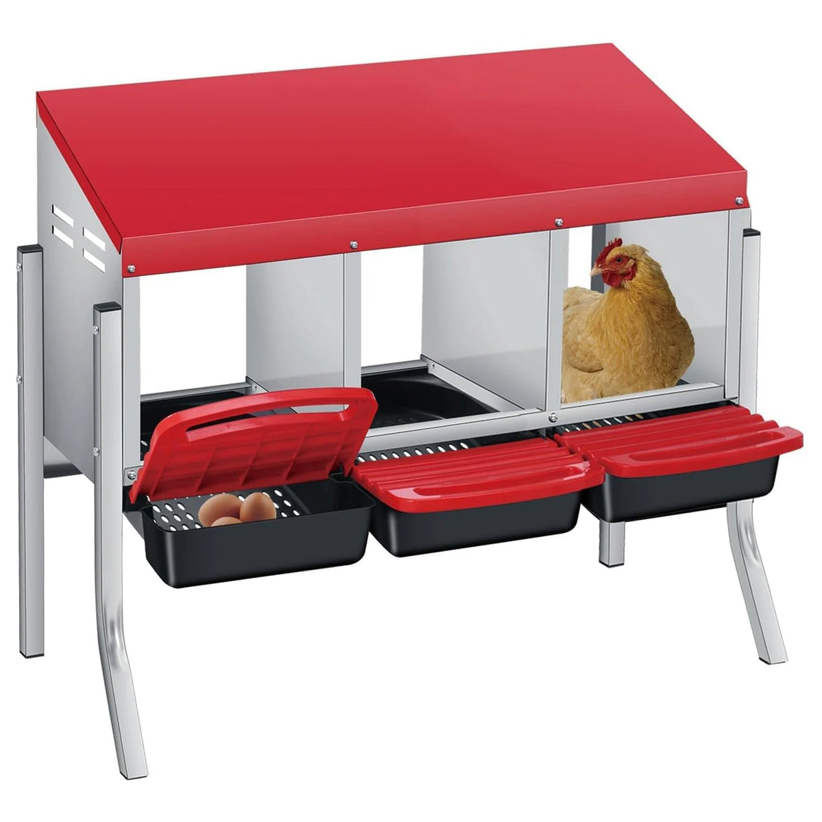 Twister.CK Automatic Egg Collection Chicken Nesting Box Steel Laying Coop