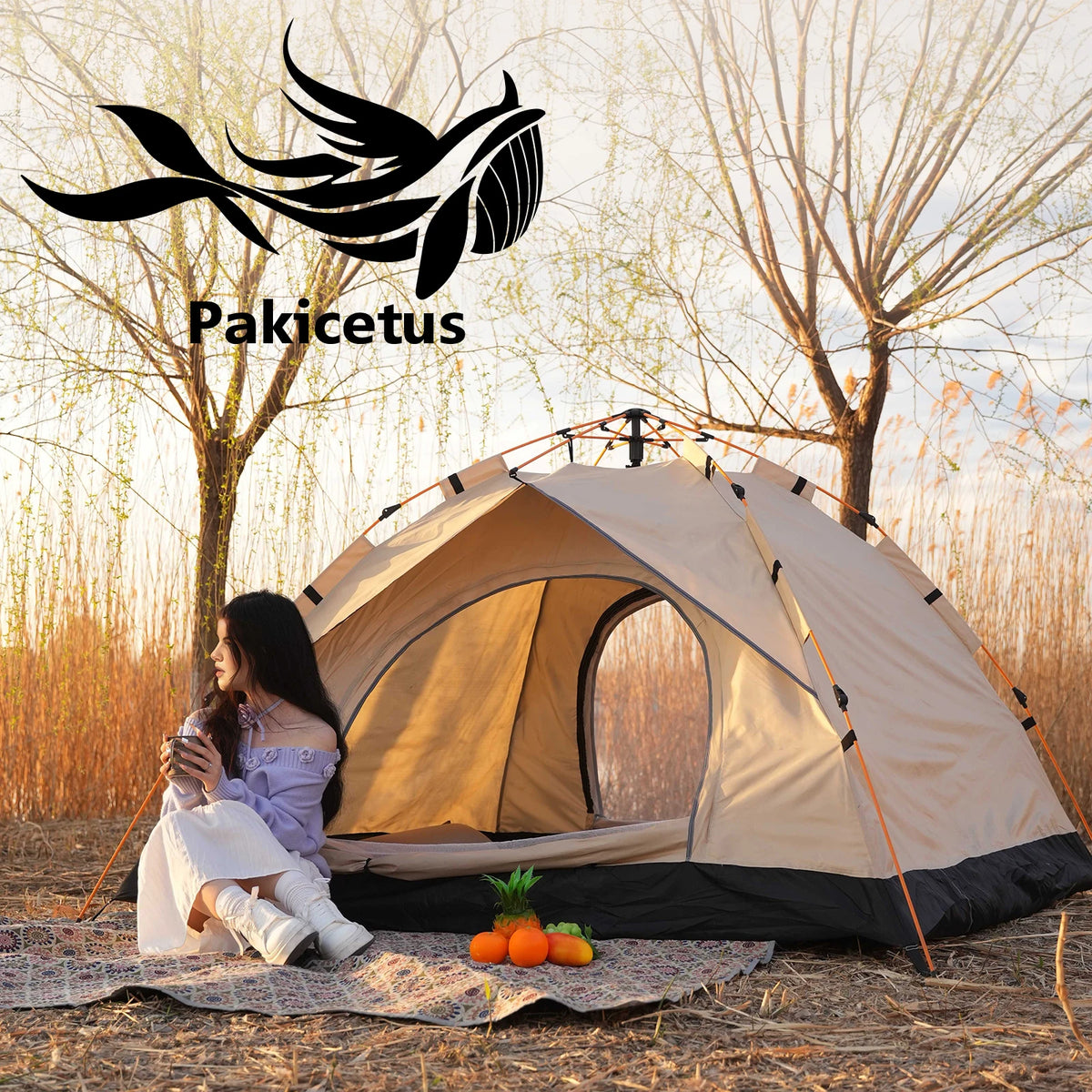 Pakicetus Automatic Pop Up Camping Tent Quick Setup Portable Windproof