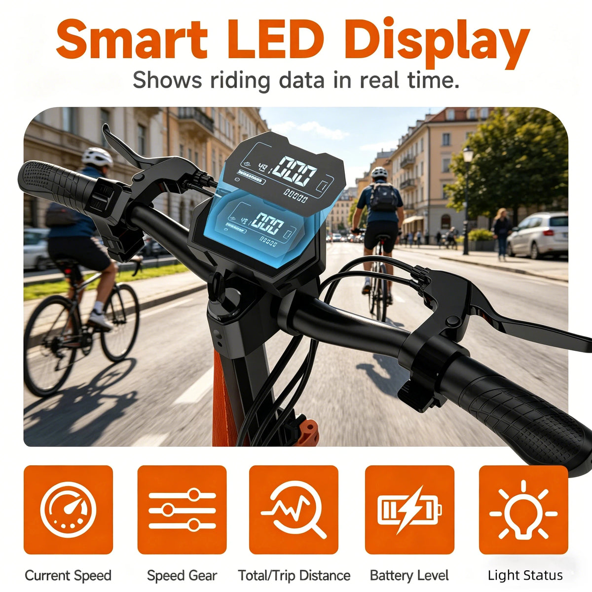 Bikydom Foldable Electric Scooter With Extended Battery Life