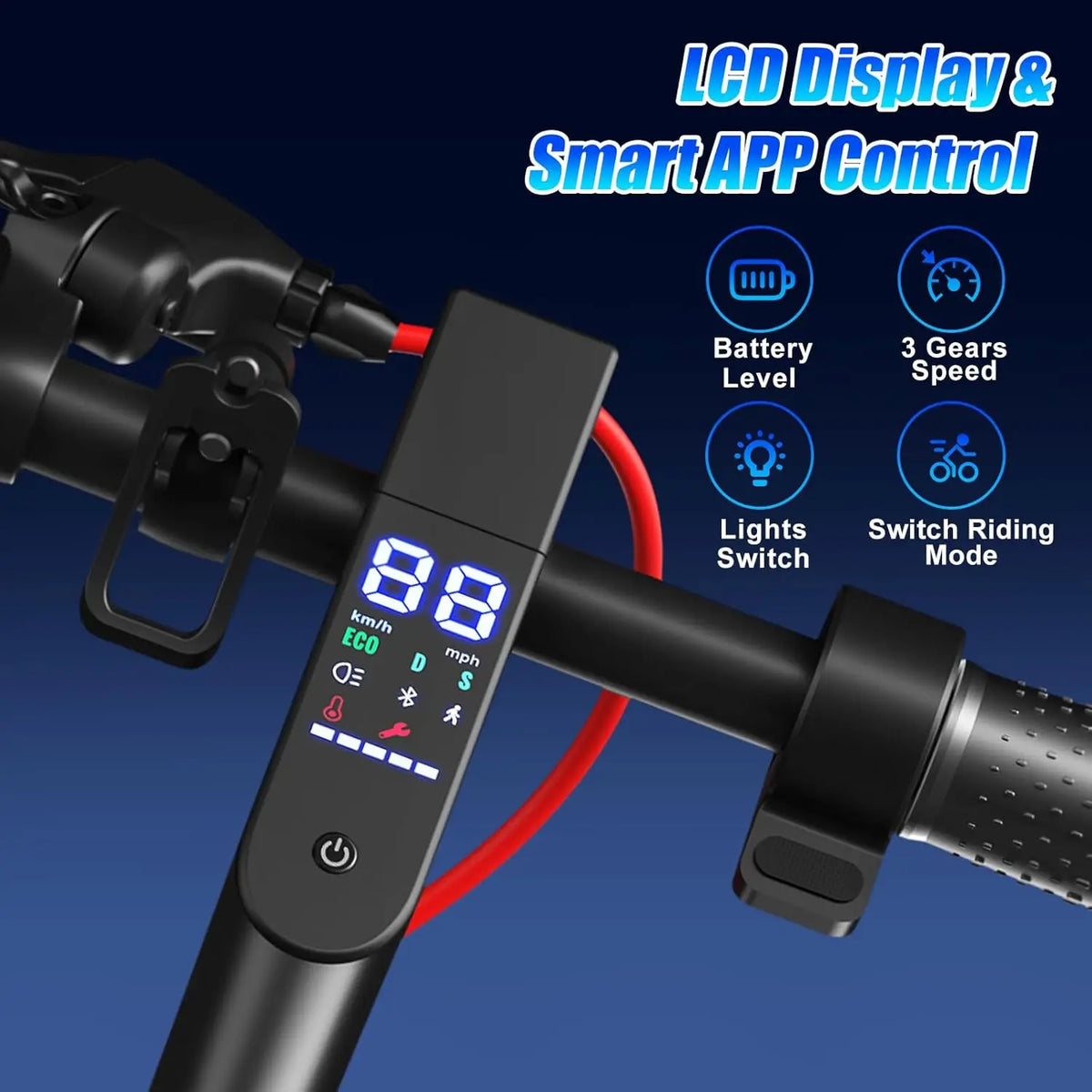 OBX 350W Foldable Adult Electric Scooter With Convenient App Control
