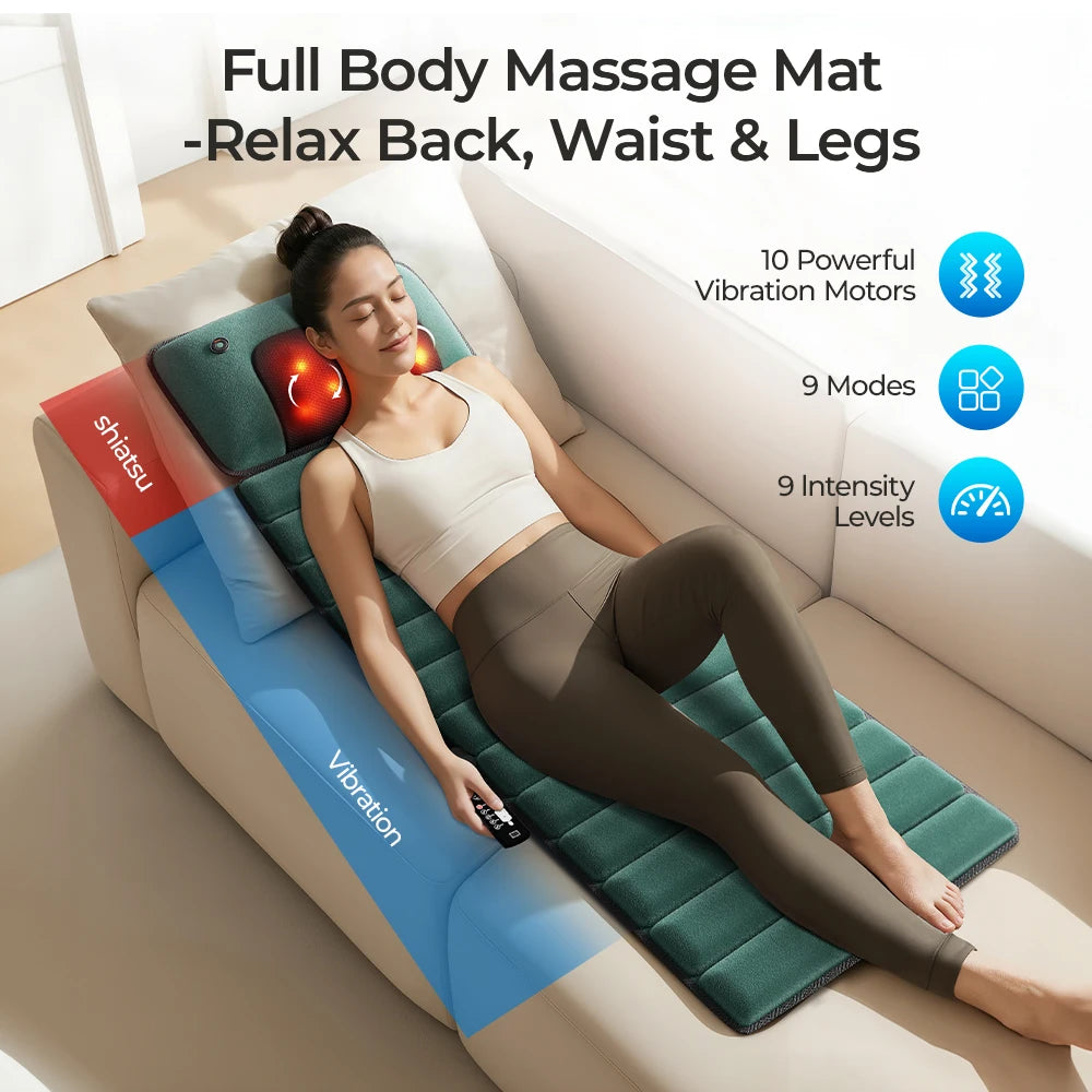 HOMEMASSA Full Body Vibration Massage Pad For Muscle Relaxation