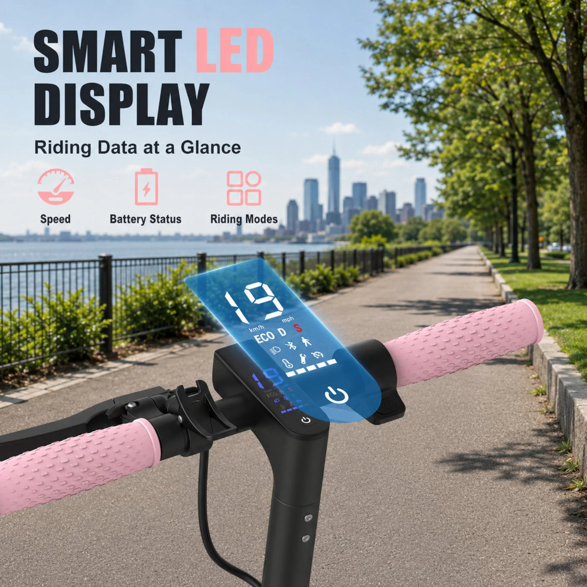 AOVOPRO Foldable Electric Scooter With 350W Motor And Long Range