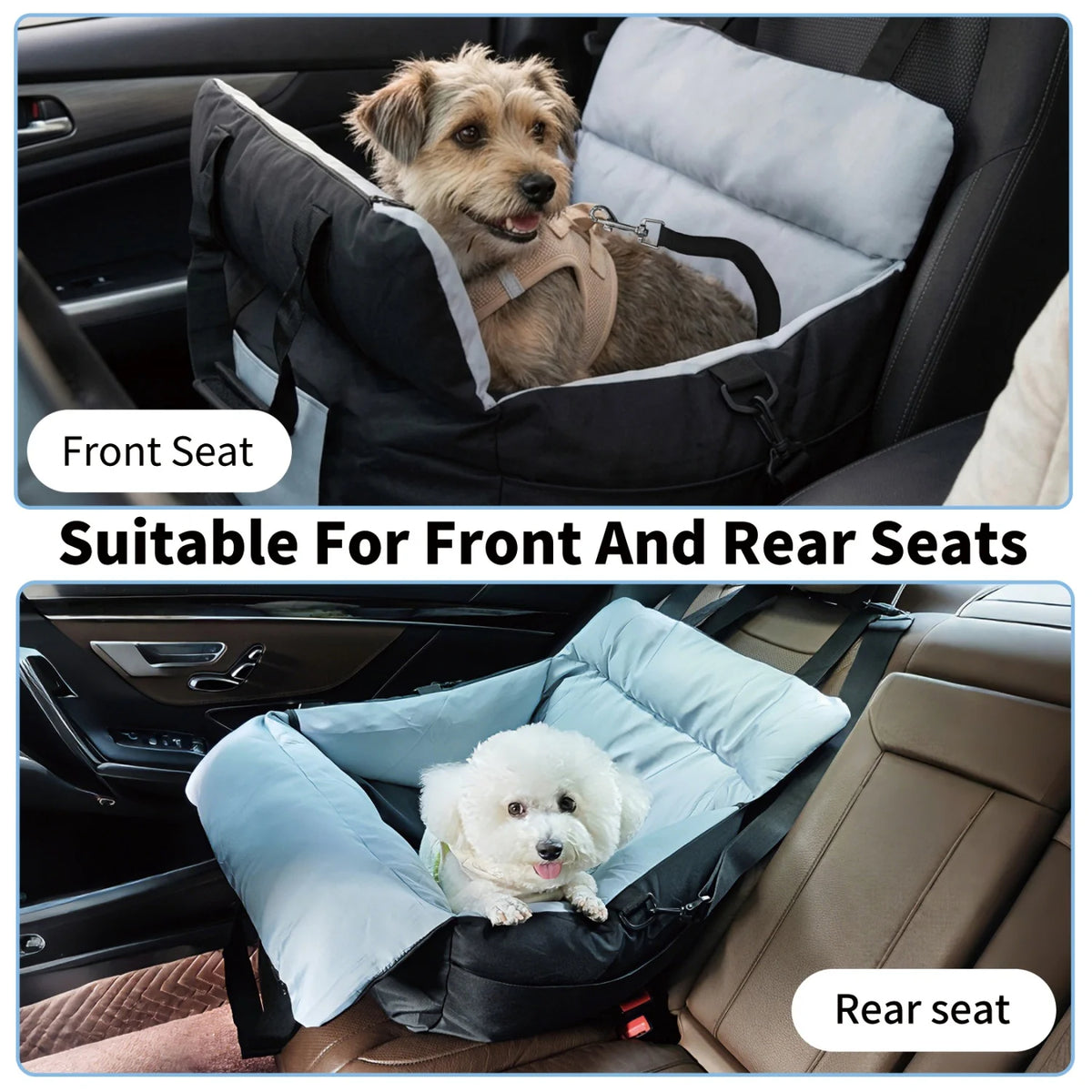 Bingopaw Dog Car Seat Pet Booster Seat With Safety Belt