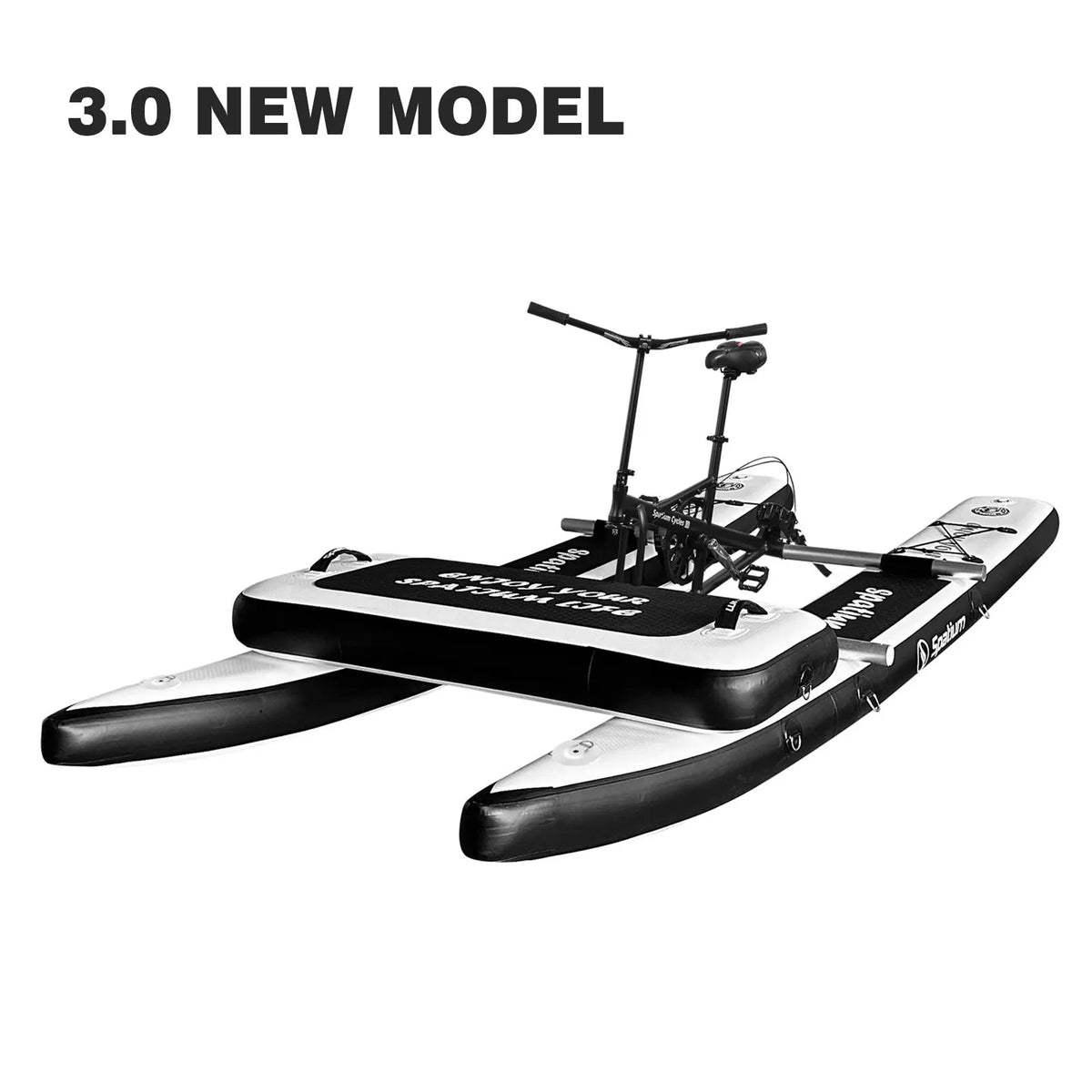 Spatium Inflatable Pontoon Water Bike for Lake Adventures