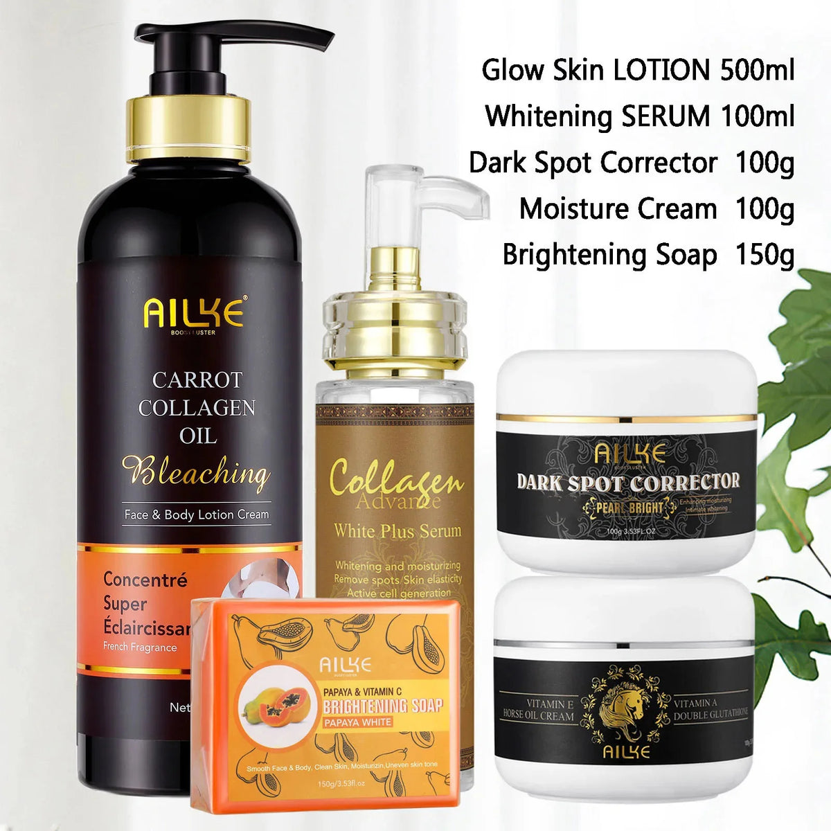 Ailke Collagen Skin Care Set For Women Whitening Moisturizing