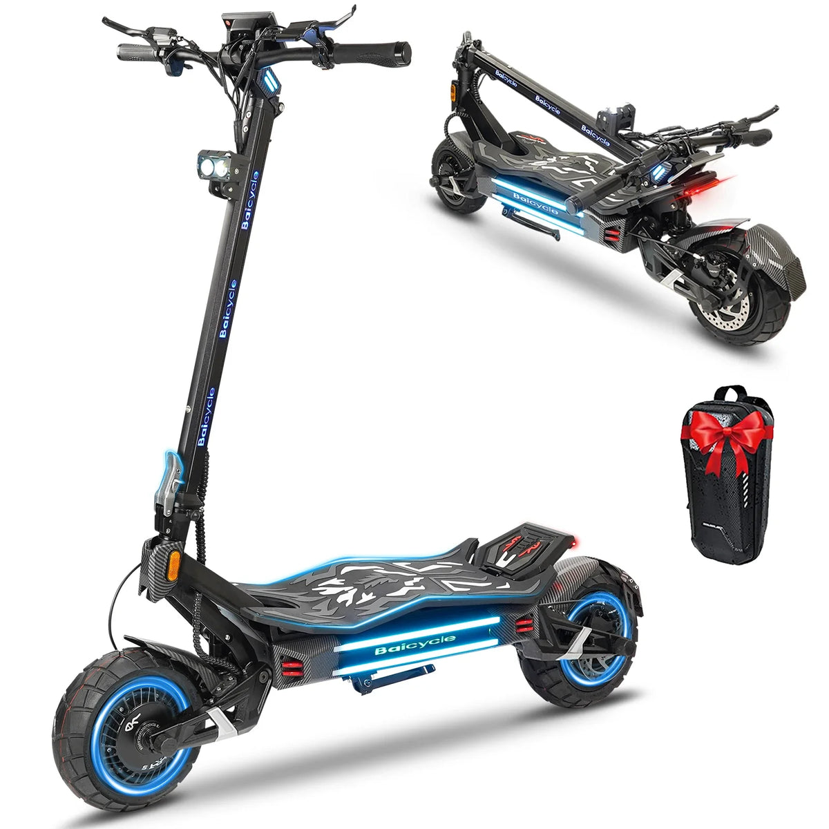 BIKydom Dual Motor Electric Scooter For Adults With Foldable Design