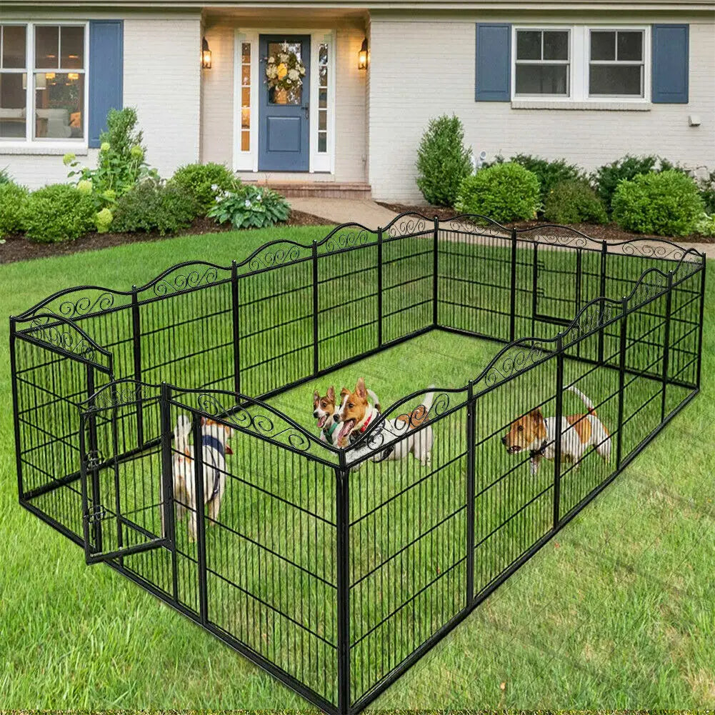 Bingopaw Heavy Duty Metal Dog Playpen Foldable Indoor Outdoor Kennel