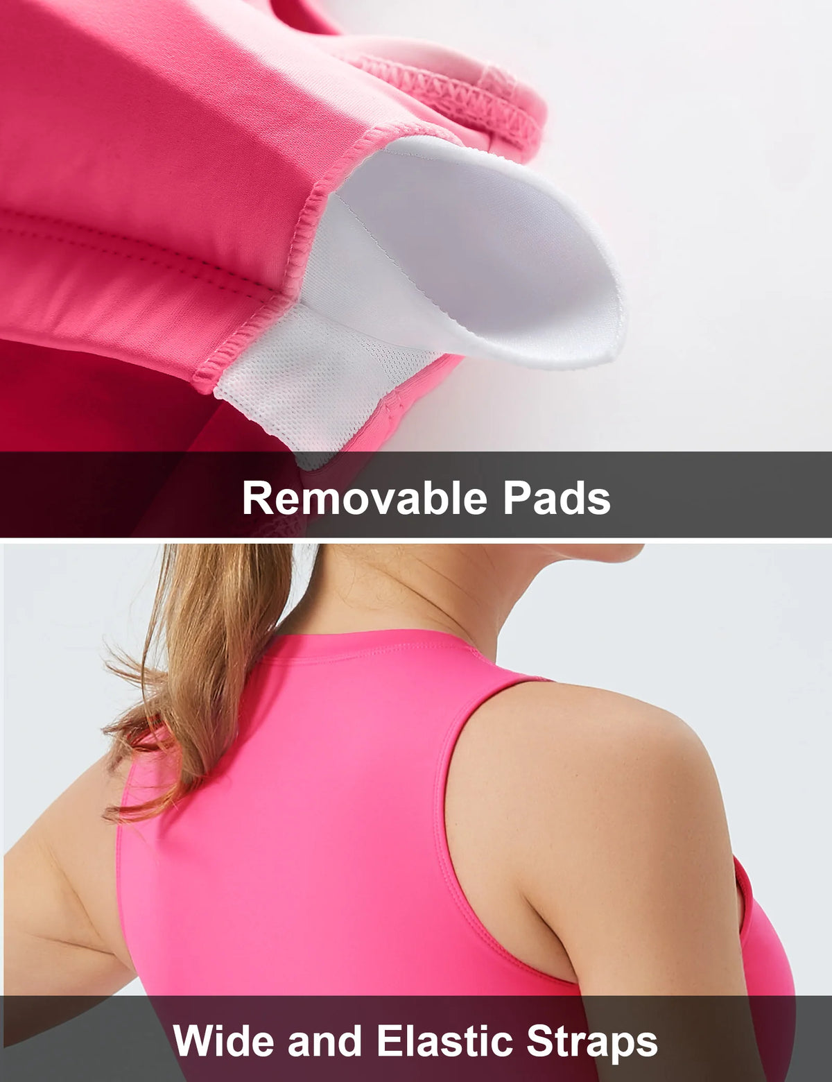 THE GYM PEOPLE Women's Support Sports Bra With Removable Pads