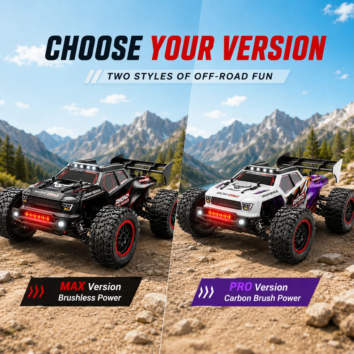ZNLYRION Brushless RC Truck With Metal Gears And LED Lights