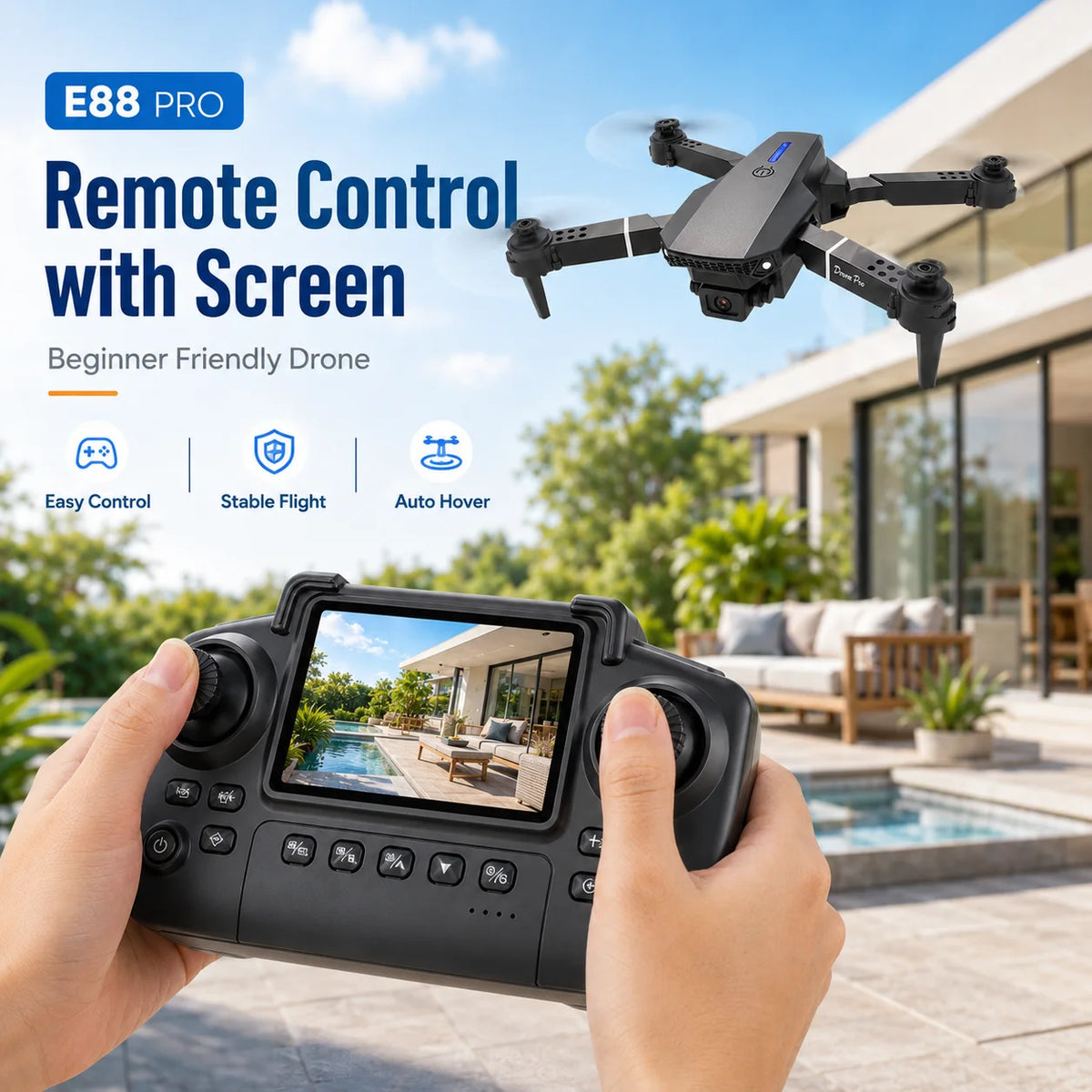 ZNLYRION Foldable FPV Drone With Dual Camera And Remote Control