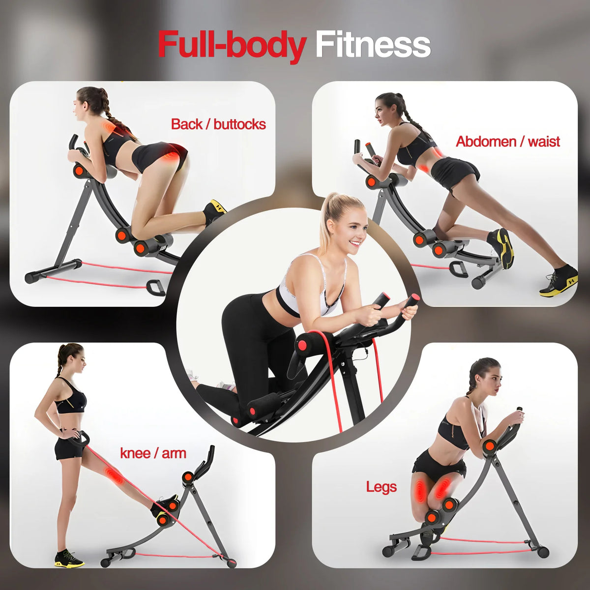 Gikpal Foldable Ab Machine Core Exercise Fitness Equipment For Home